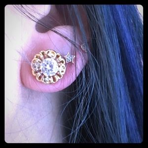 14kt Gold Diamond Earring Jackets
